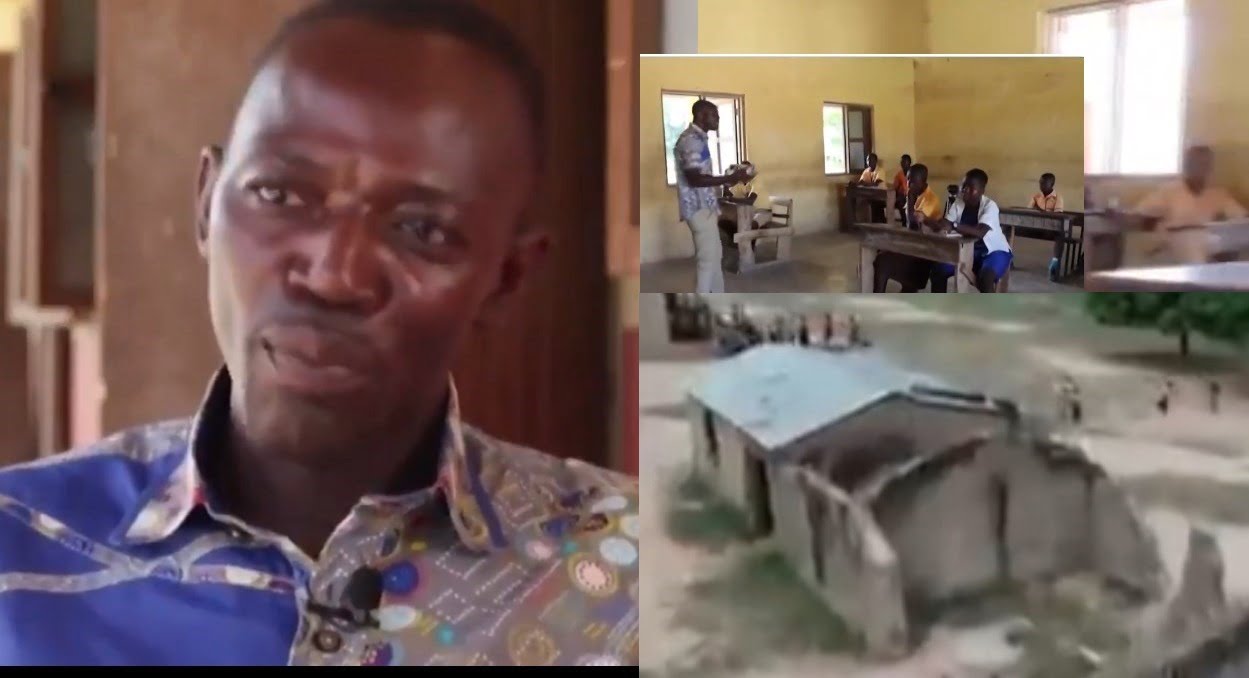 Headteacher Teaches 9 classes alone in Sissala West district -{Video}