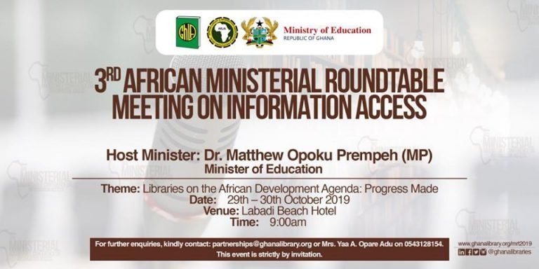 Ministry of Education 3rd African Ministerial Roundtable Meeting on Information Access