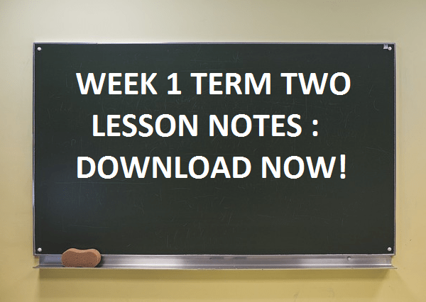 Term 2 Week 1 Lesson Notes