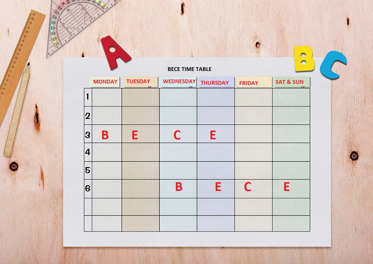 Detailed 2020 BECE Timetable