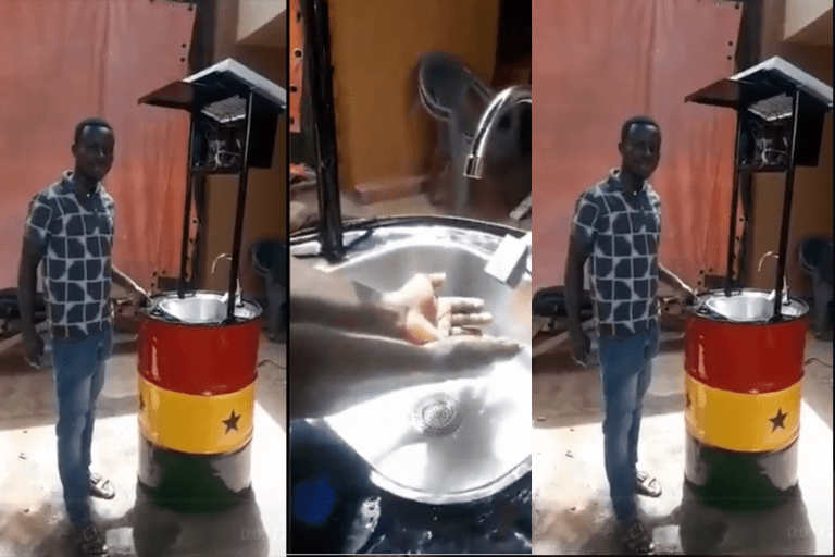 Video: Ghanaian invents the best COVID-19 Hand Washing System