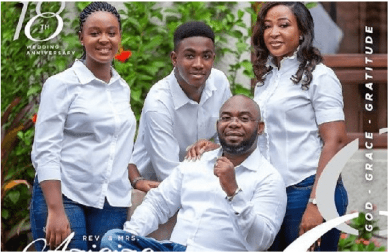 Reverend Victor Kpakpo Addo (Azigiza) and wife celebrate 18 years of marriage