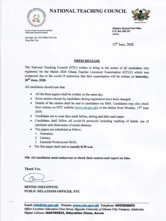 Licensure Exams Date Out