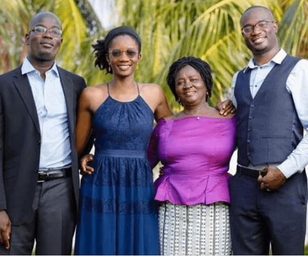 Prof. Naana Jane Opoku-Agyemang and her 3 wonderful PhD Children