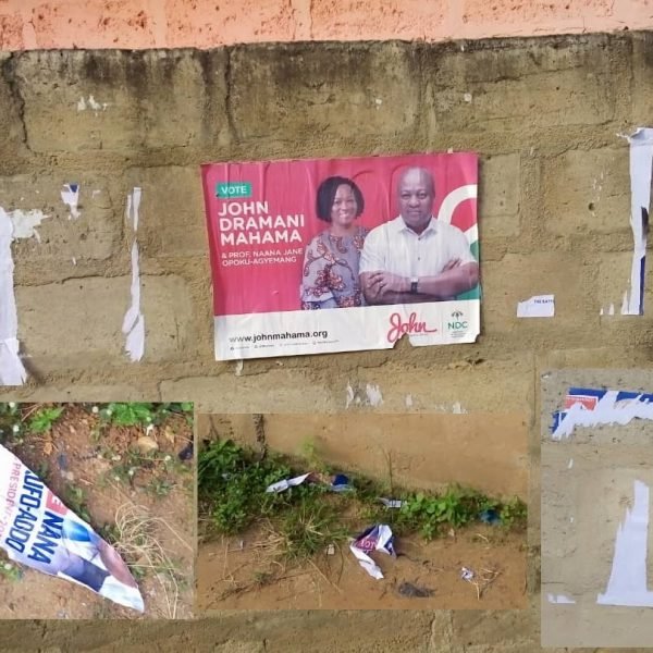 This Nonsense Must Stop NDC faithfuls allegedly destroy NPP posters in Ayawaso West Wuogon