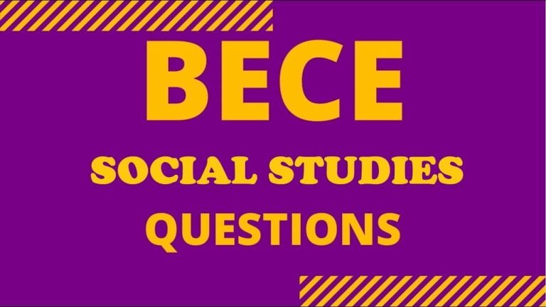 2022 BECE Social Studies Revision Questions For Candidates