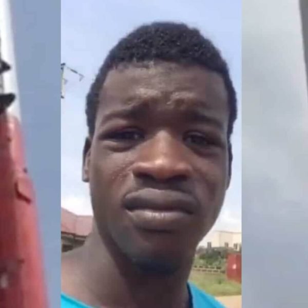 Man saved after climbing tower