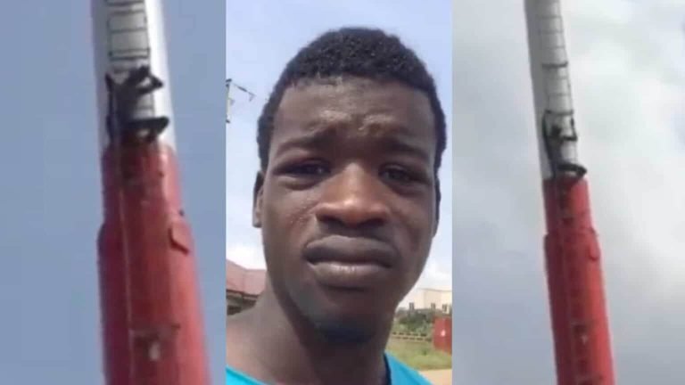 Kasoa: Man saved after climbing tower to die due to hardship