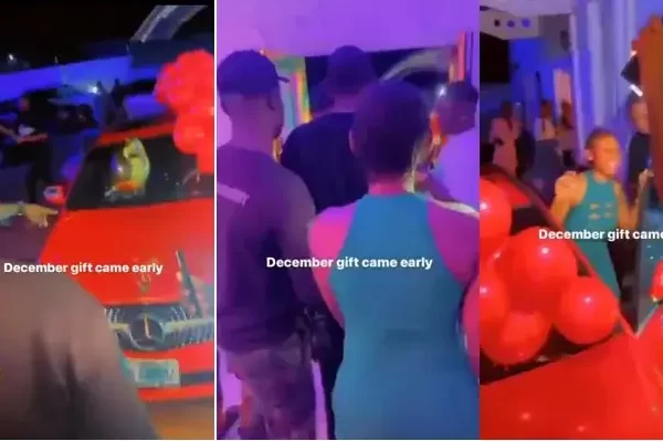 Nigerian man surprises girlfriend Mercedez Benz