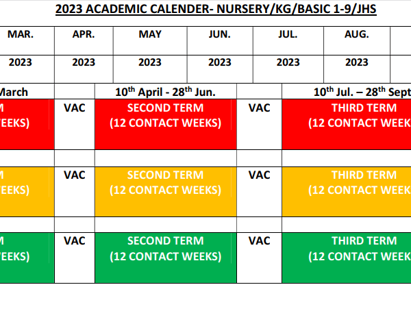 2023 Term 1 reopening date and full year calendar for Basic Schools Out. Check the details and all the weeks in each term