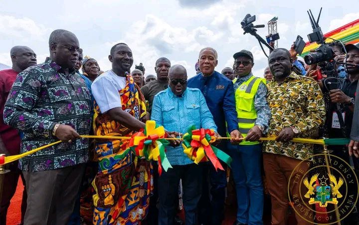 Nana Addo Commissions Newly Constructed Afienya Road