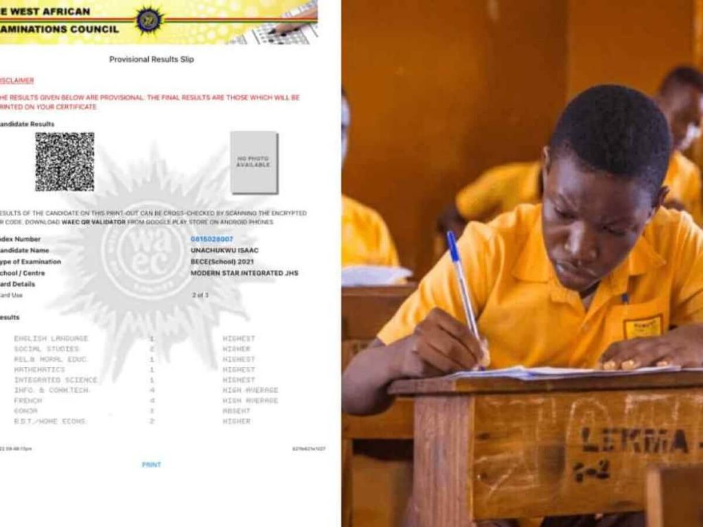 2022 bece results