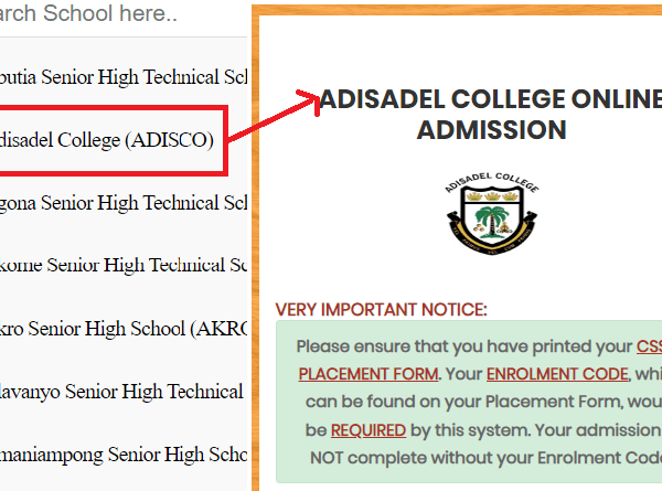 Ghana SHS online admission