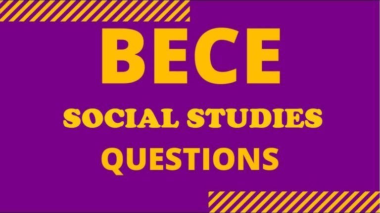 BECE 2023 Social Studies Sample Questions – Solve Now
