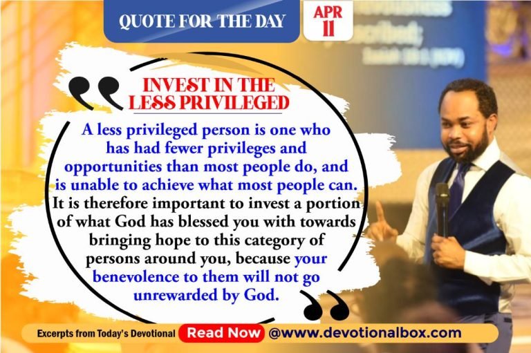 INVEST IN THE LESS PRIVILEGED