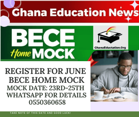 June 2023 BECE Home Mock Registration Begins: Help Your Ward