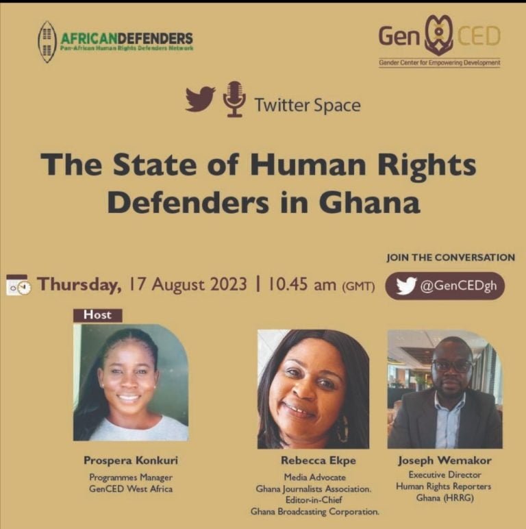 Joseph Wemakor Set to Discuss ‘The State of Human Rights Defenders in Ghana’ Via Twitter Space