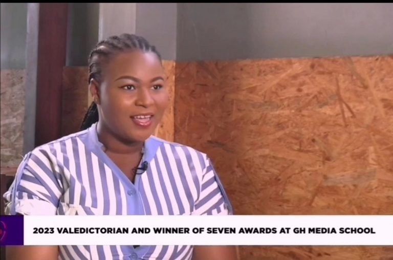 Doreen Awolana Addah, 2023 valedictorian and most awarded graduate at GH Schools, gets interviewed on Joy Learning TV