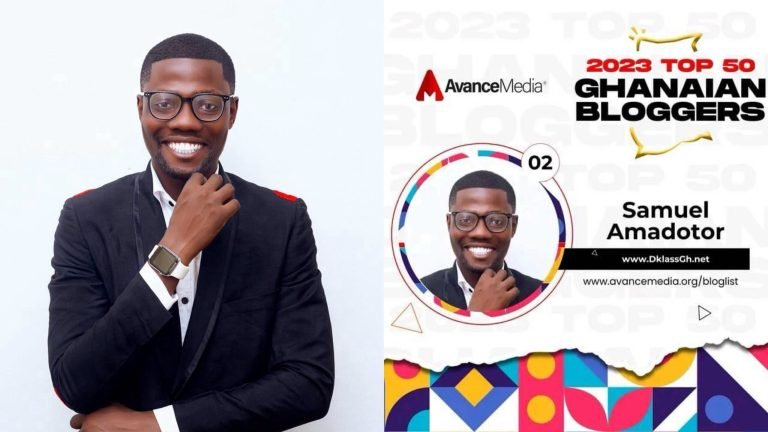 D.Klass GH Recognized as Second Best Blogger  Among 2023 Top 50 Ghanaian Bloggers