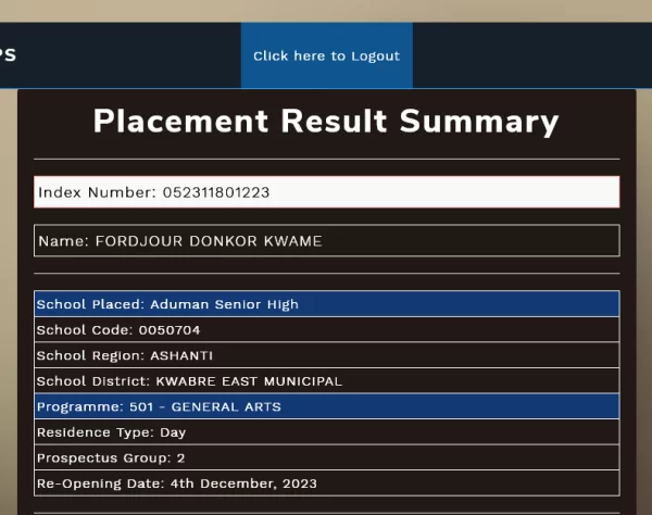 GES releases BECE 2023 school placement online, Check It Here!