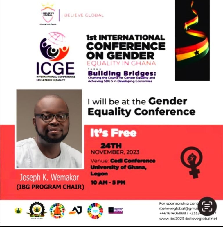 Joseph Wemakor Takes the Lead as Program Chair for Ghana’s First International Conference on Gender Equality