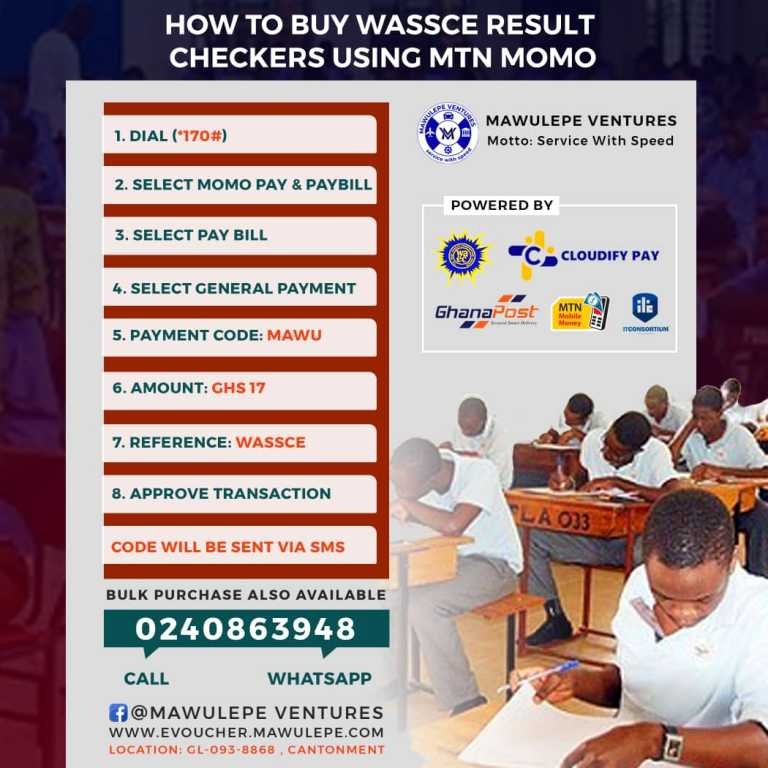 How to buy 2023 WASSCE results Checker via Momo and online