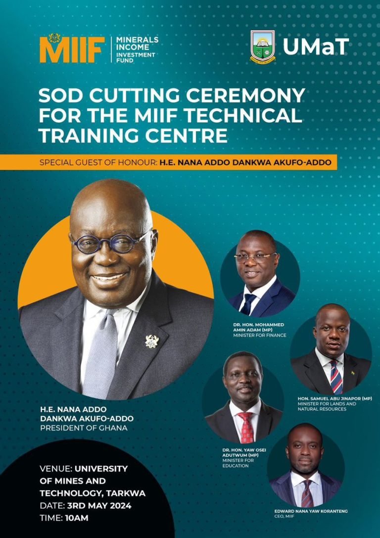 SOD CUTTING CEREMONY FOR THE MIIF TECHNICAL TRAINING CENTRE