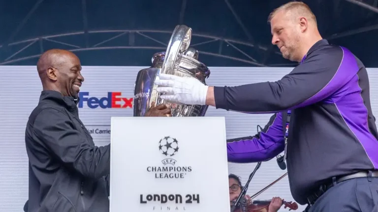 UCL Trophy Arrives in London as Makelele Shocks Fans