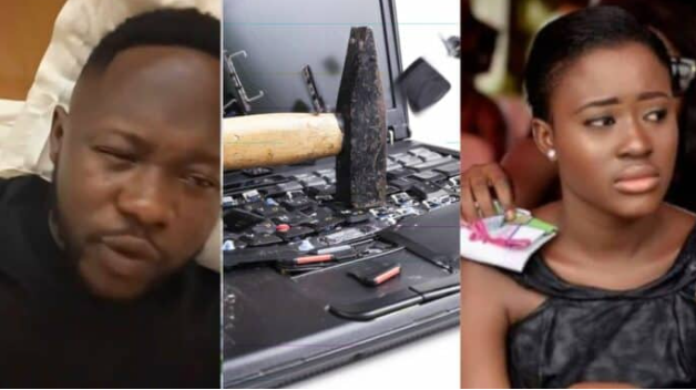How Fella Makafui allegedly beat Medikal and destroyed his laptop for cheating