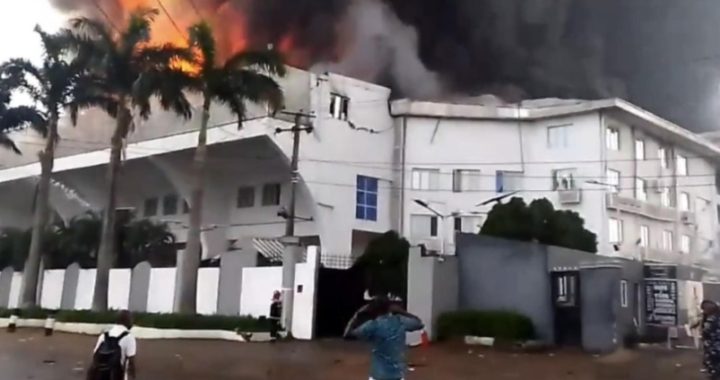 Fire destroys Christ Embassy Church Headquarters in Lagos