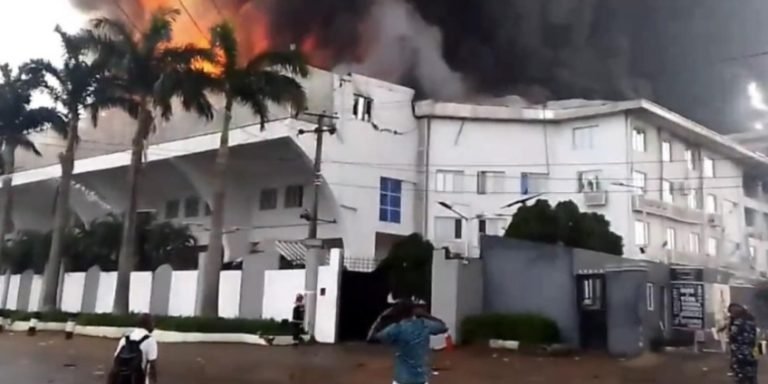 Fire destroys Christ Embassy Church Headquarters in Lagos