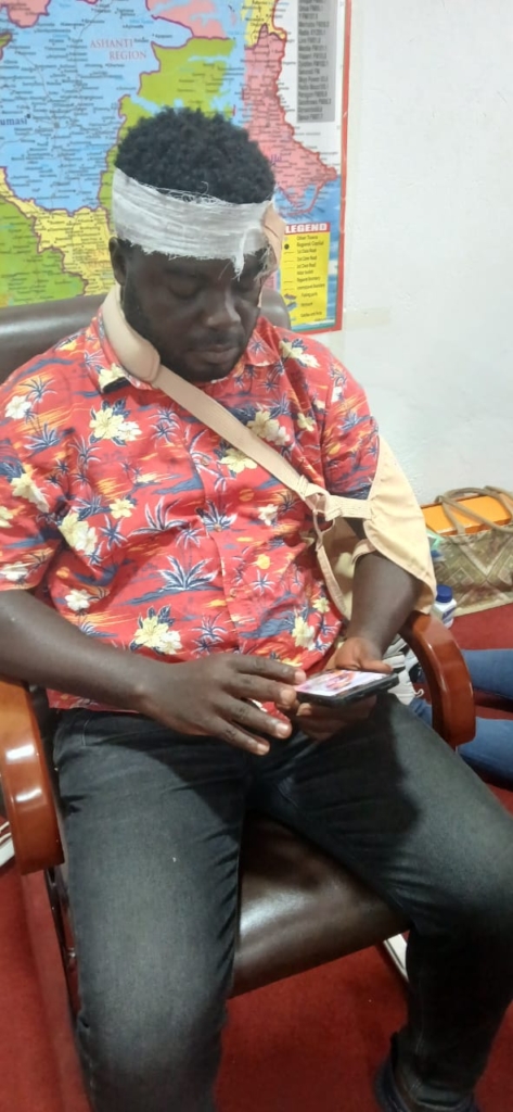 TESCON member sustains head injury over alleged Assault by NDC guys at Mahama Lecture