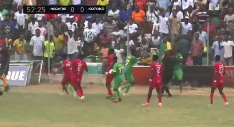 Blood on the pitch: Chaos at Nana Kronmansah Park kills one at Kotoko-Nsoatreman clash