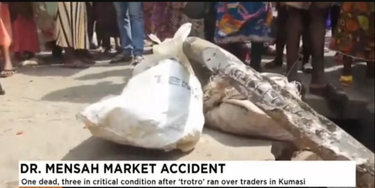 The accident in kumasi which lead to one victim dead, three in critical conditions
