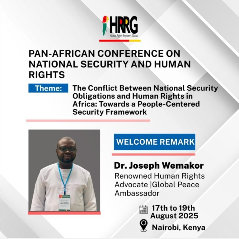 Ghana’s Dr. Joseph Wemakor to represent West Africa at Pan-African Security and Human Rights Conference in Kenya