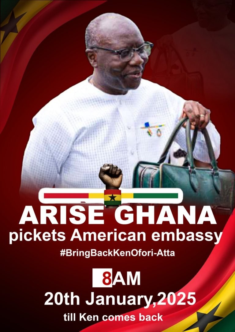 Arise Ghana to Picket U.S. Embassy Over Ken Ofori-Atta Extradition