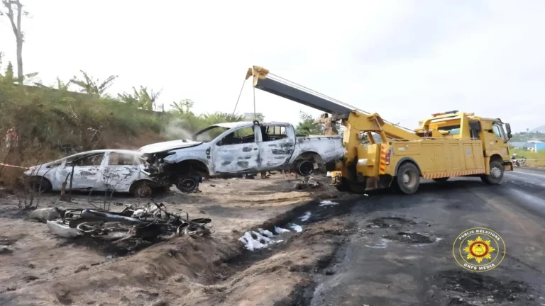 Tragic Fuel Tanker Fire Claims 6 Lives on Nsawam Road